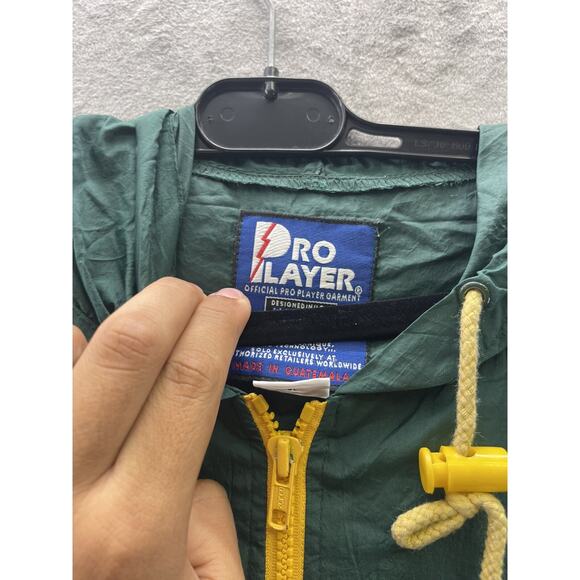 Vintage 90s GREEN BAY Packers Sz GD/L NFL PRO PLAYER Windbreaker JACKET - Picture 5 of 8